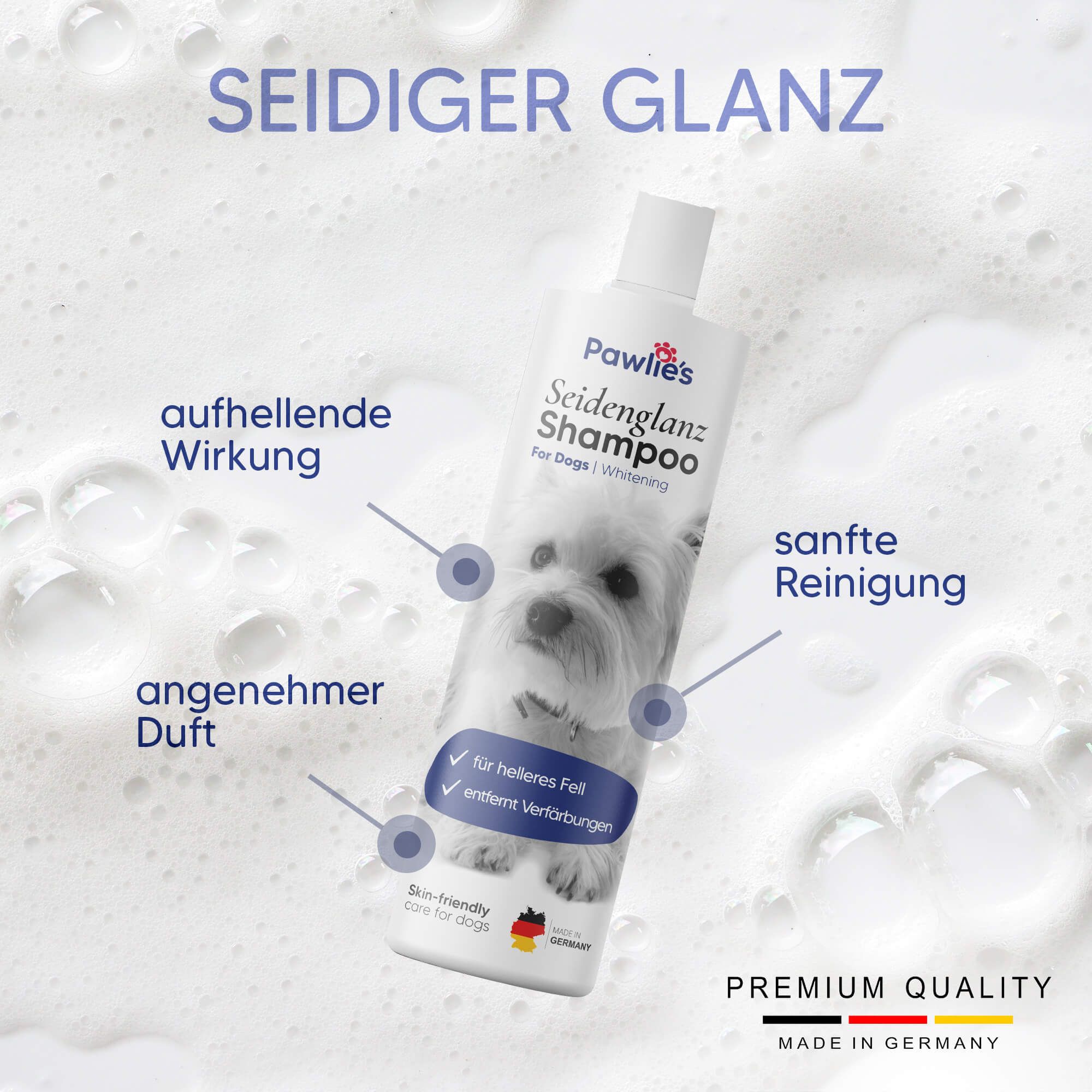 Pawlie's Hunde Shampoo für weißes Fell