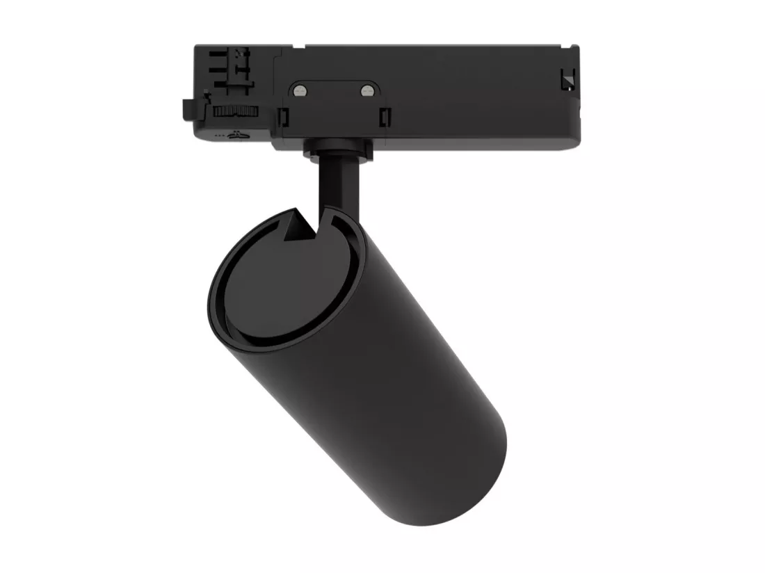 Spot LED sur Rail Triphasé 30W Fasano Dimmable Noir 2700K Blanc chaud