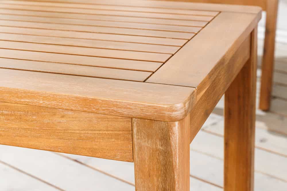 Massiver Gartentisch BALI 100cm Akazienholz wetterfest Outdoor-Loungetisch