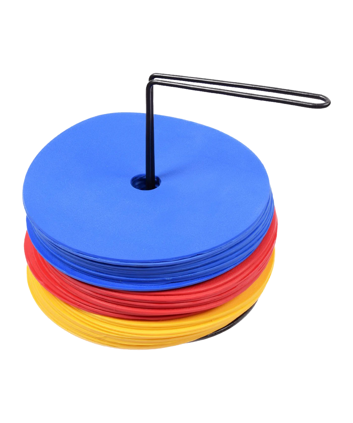 Cawila Floormarker 30er Set + Träger | Markierungsscheiben Gummi | Durchmesser 15cm