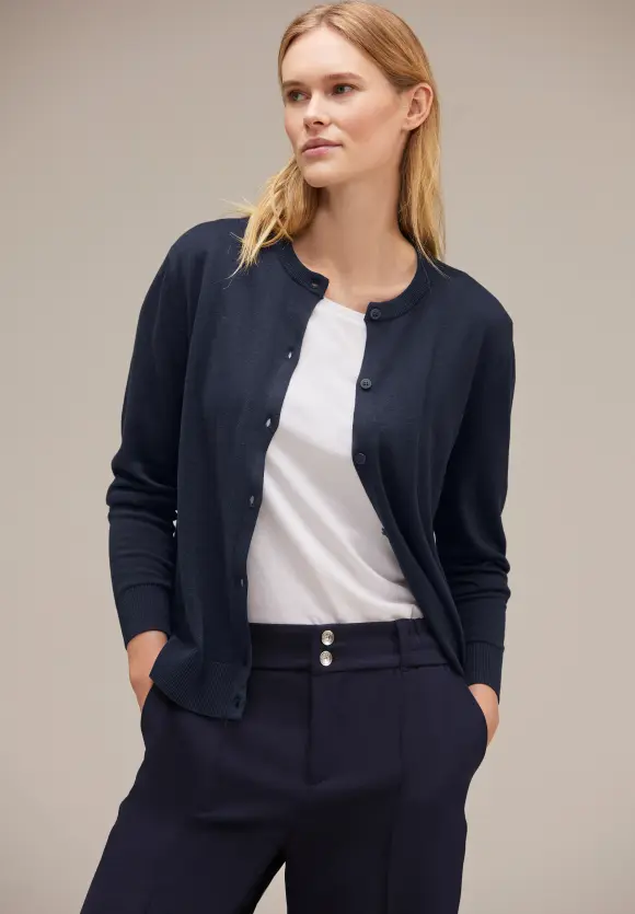 Basic Cardigan - deep blue