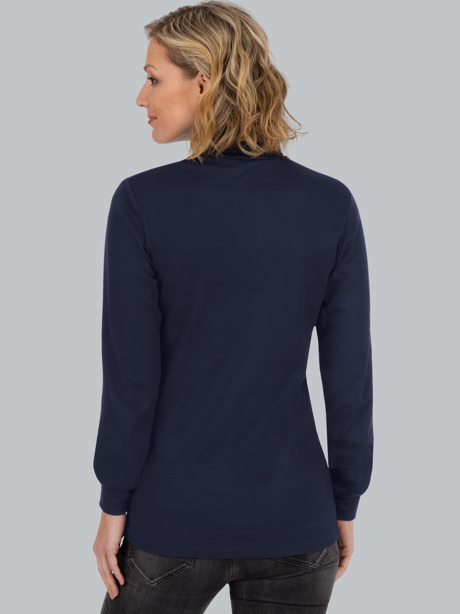 Langarm Ski/Sportrollkragenpullover Navy