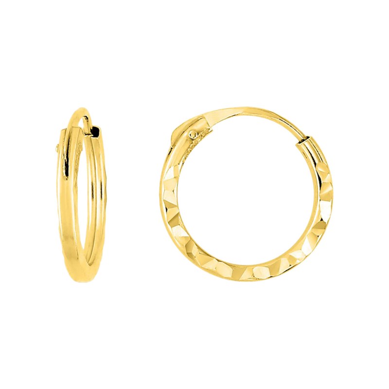 Créoles fantaisie Femme - Or 18 Carats diamètre 6mm