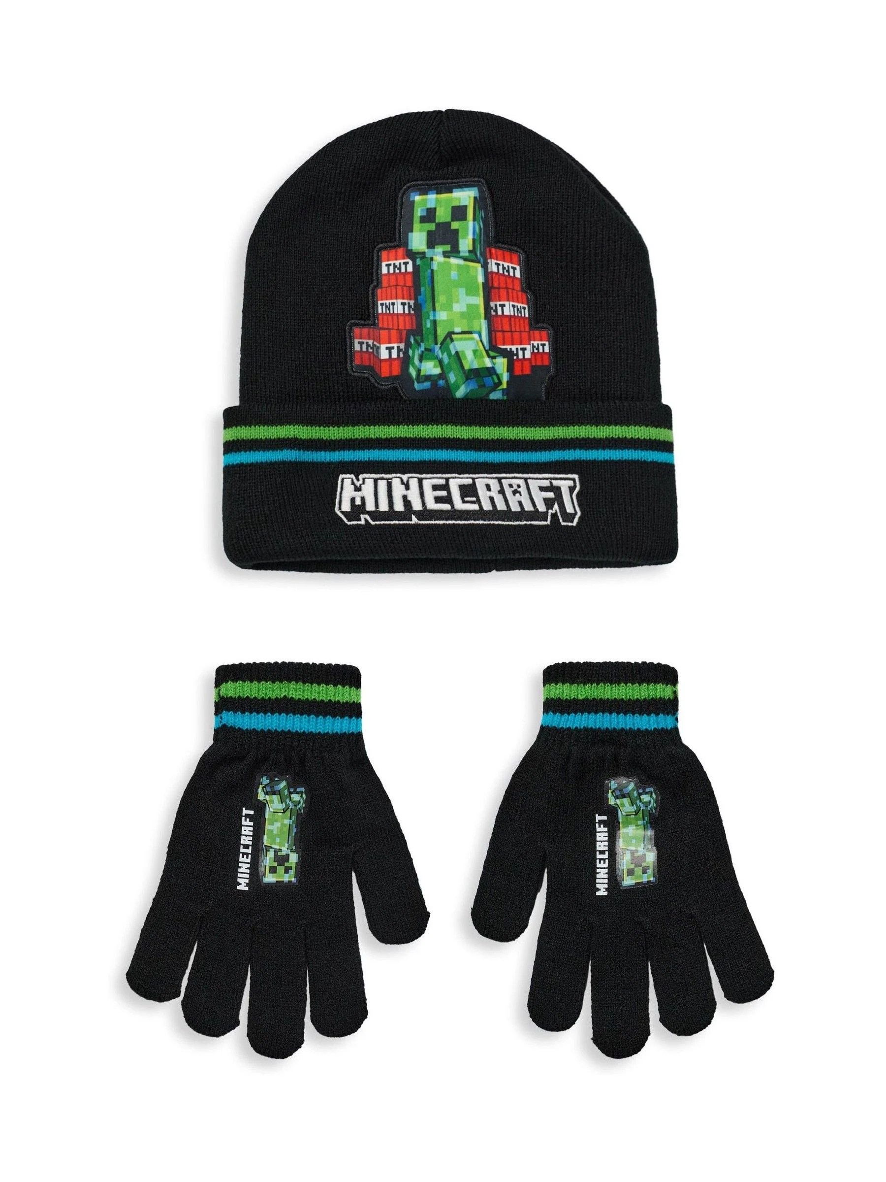 Vanilla Underground Minecraft Hat & Gloves Set