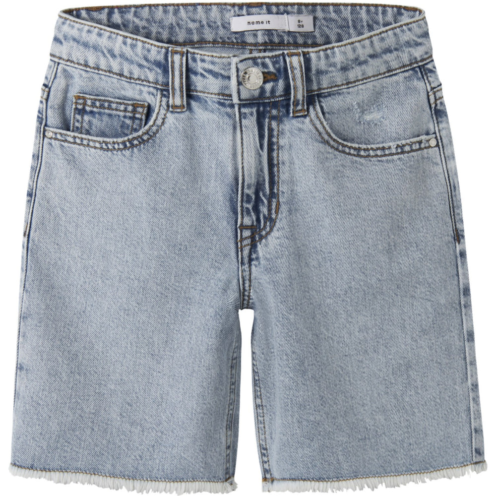 Køb Name It Light Blue Bleached Denim Nkfbella Hw Wide Dnm Shorts 1488-Be Noos
