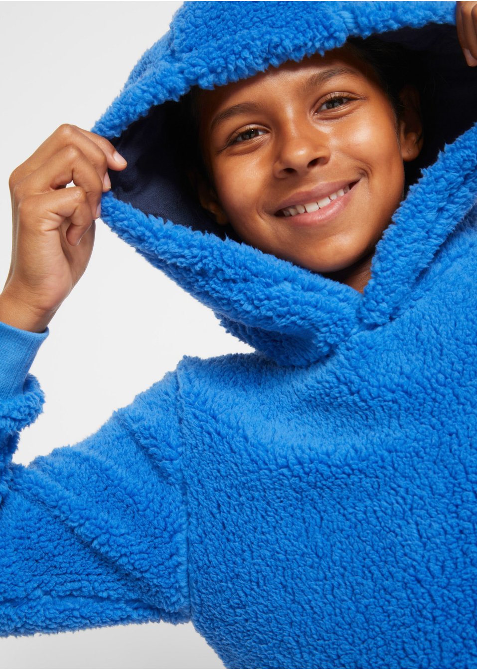Polaire peluche fille à capuche