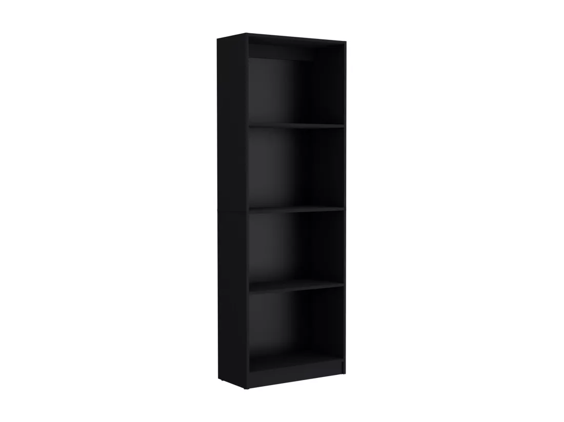 Bibliothèque de bureau en mélamine 3 pièces avec étagères, 180.6 cm X 170.6 cm X 29.9 cm , Noir