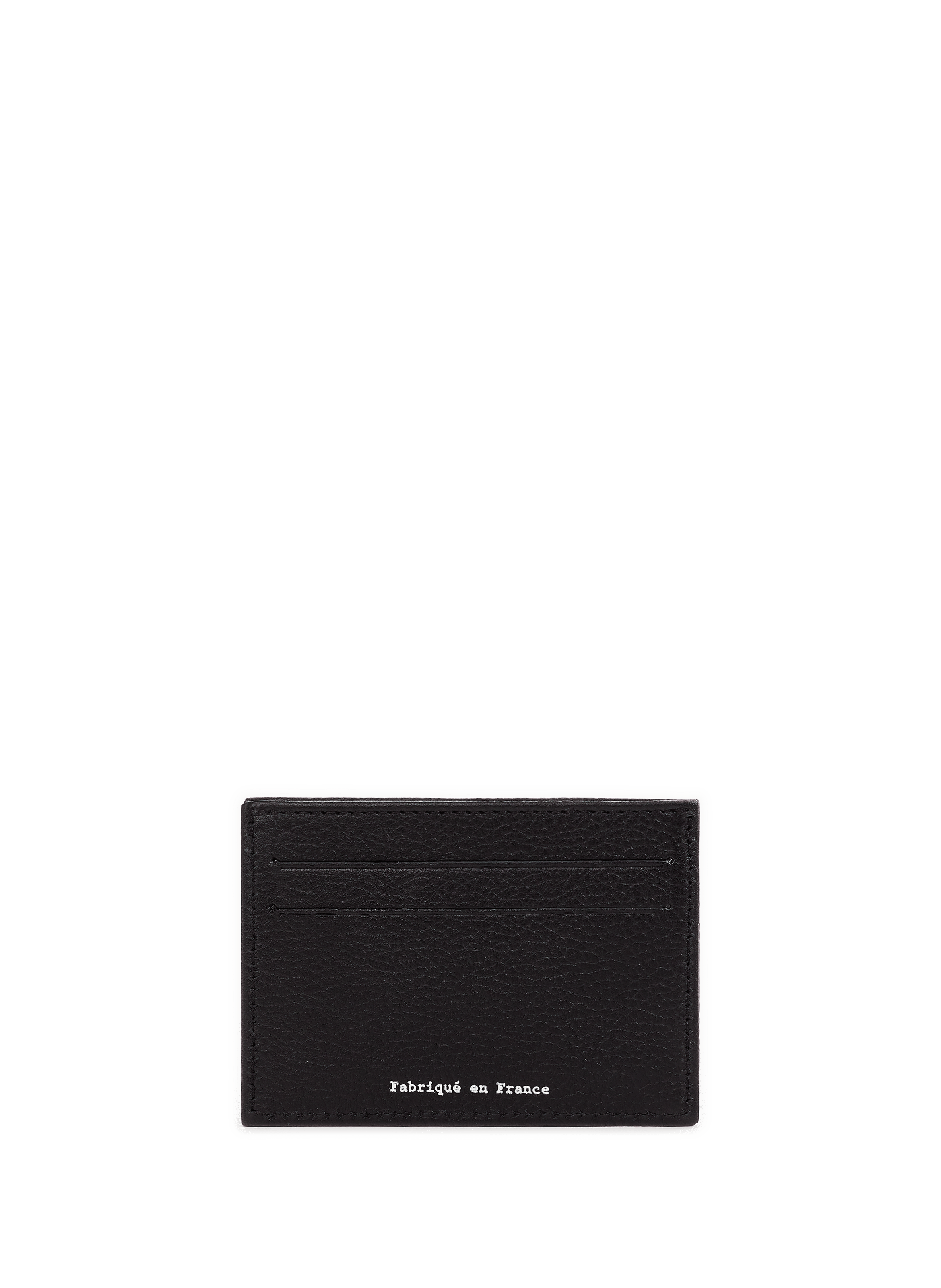 Porte-cartes en cuir grainé | Noir