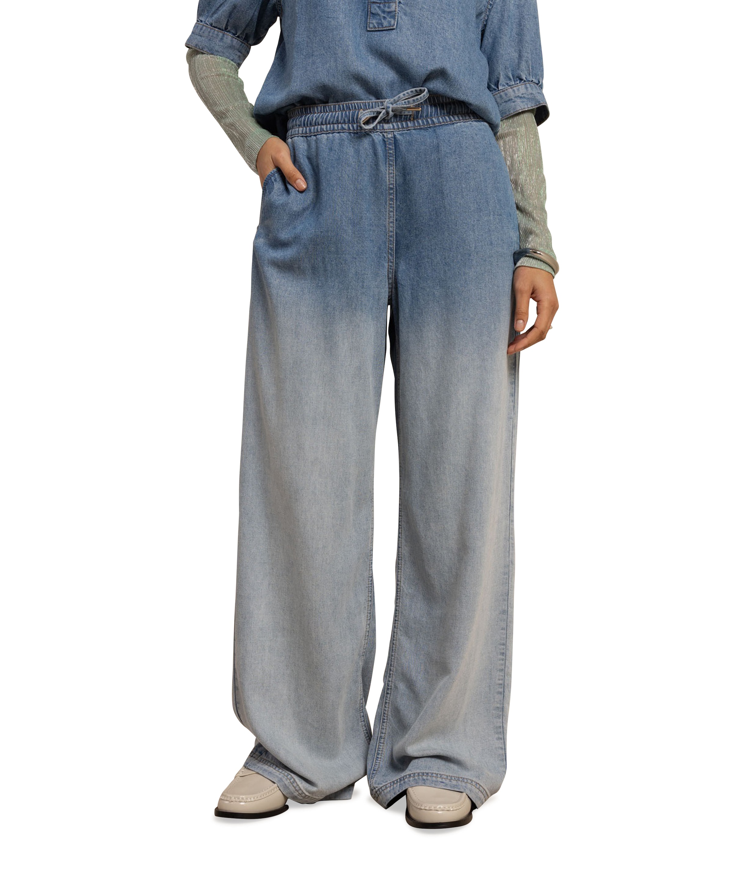 Studio Anneloes Bente dip dye dames jeans blauw