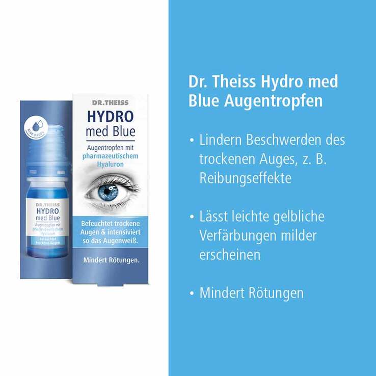 DR. THEISS HYDRO med Blue Augentropfen, 3x10 ml