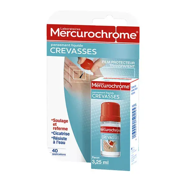 Curativo líquido de mercurocromo para rachaduras 3,25ml
