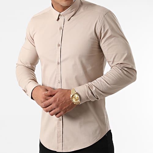 Chemise Manches Longues Slim Fit 1844 Beige