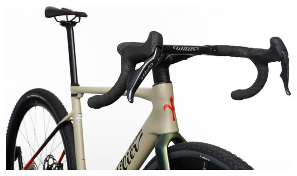 Vélo de Gravel Wilier Triestina Rave SLR Shimano GRX Di2 12V 700 mm Beige Sand Vert 2024