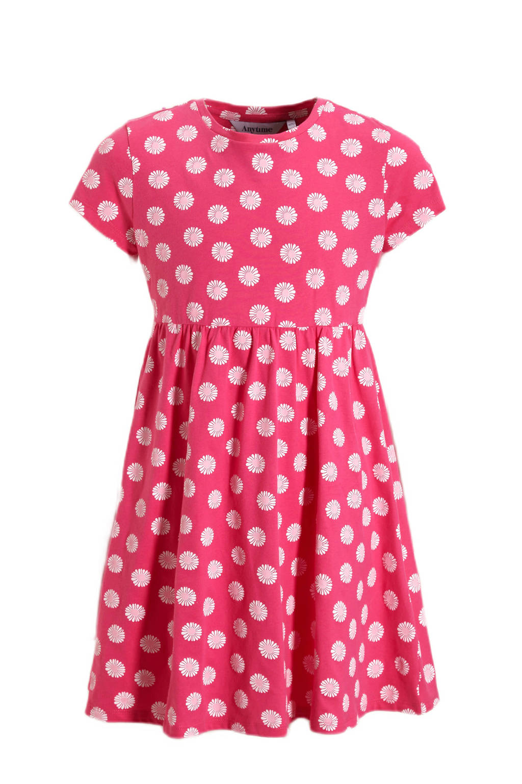 anytime jurk met bloemenprint roze