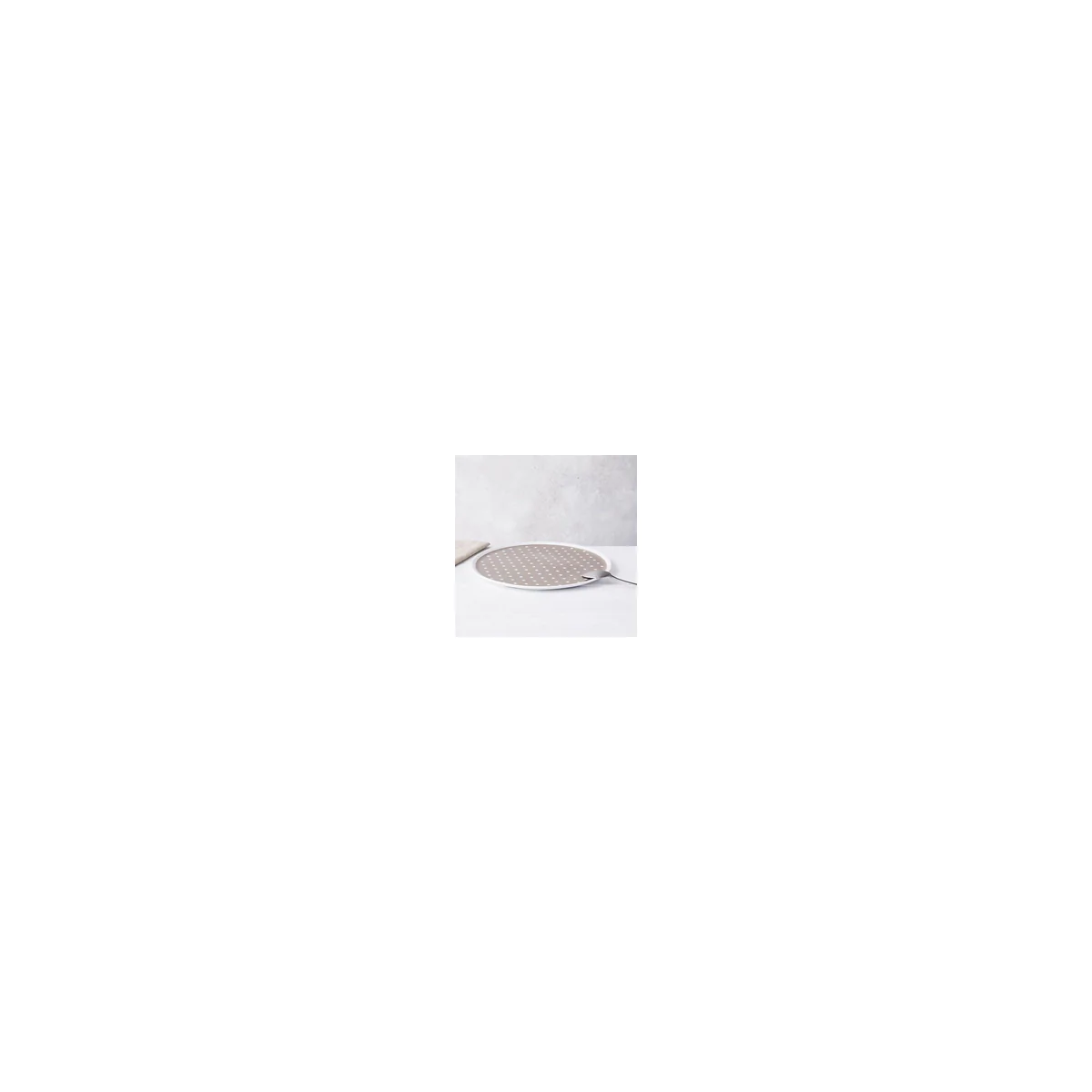 Plumetis Gris - Assiette apéritif (lot de 6) Médard de Noblat