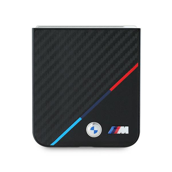 Samsung Galaxy Z Flip7 FE / Z Flip6 Hardcase Hülle Carbon Tricolor Line MagSafe-Modul (BMHCZF623PUDTK) - Schwarz