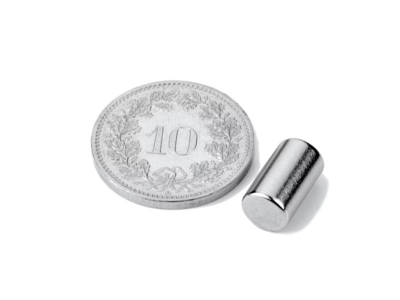 supermagnete Haftmagnet Ø 0.6 cm, 10 Stück Neodym-Stabmagnete