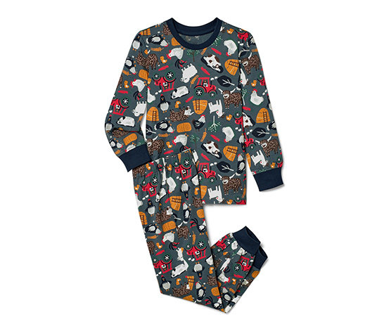 Kleinkind-Pyjama, schieferblau