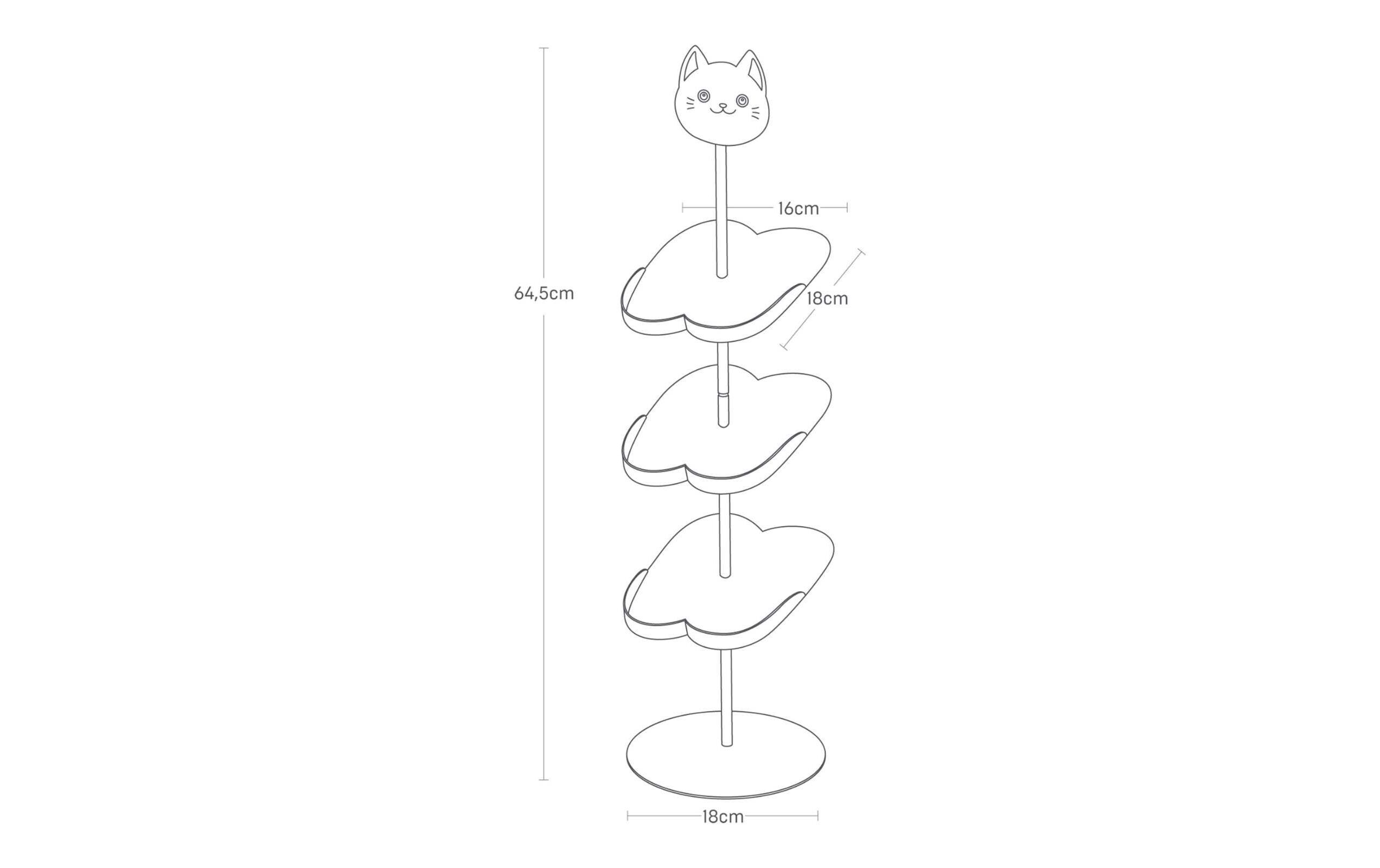 Schuhregal Katze 67 cm, SchwarzOrganizer für Kinderschuhe