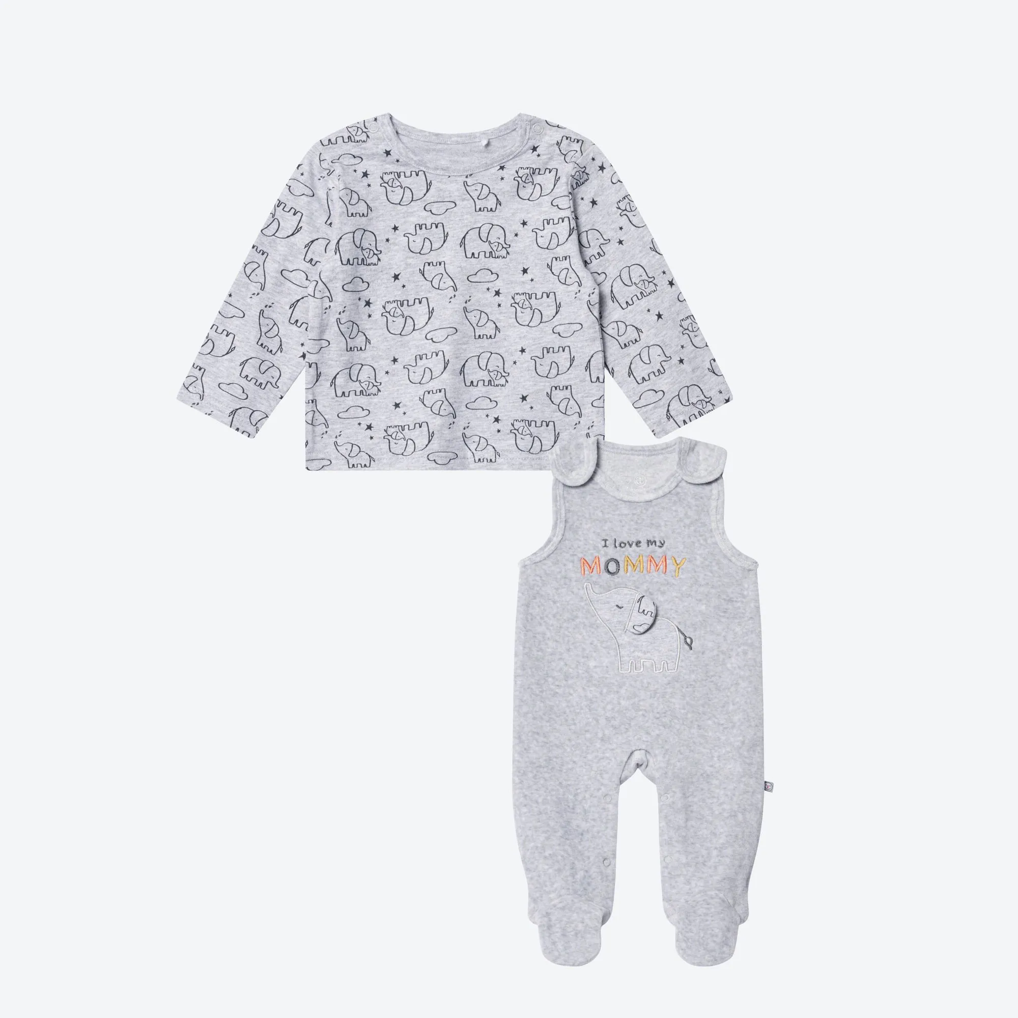 Unisex-Baby-Strampler-Set, 2-teilig