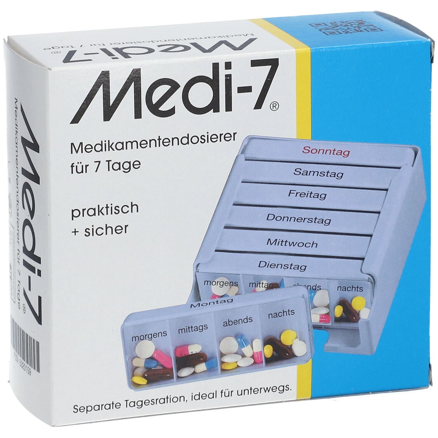 Medi-7 Medikamentendosierer für 7 Tage, blau