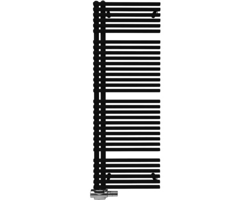 Rotheigner designradiator PIPE 1095 x 496 mm mat zwart, enkelzijdige onderaansluiting