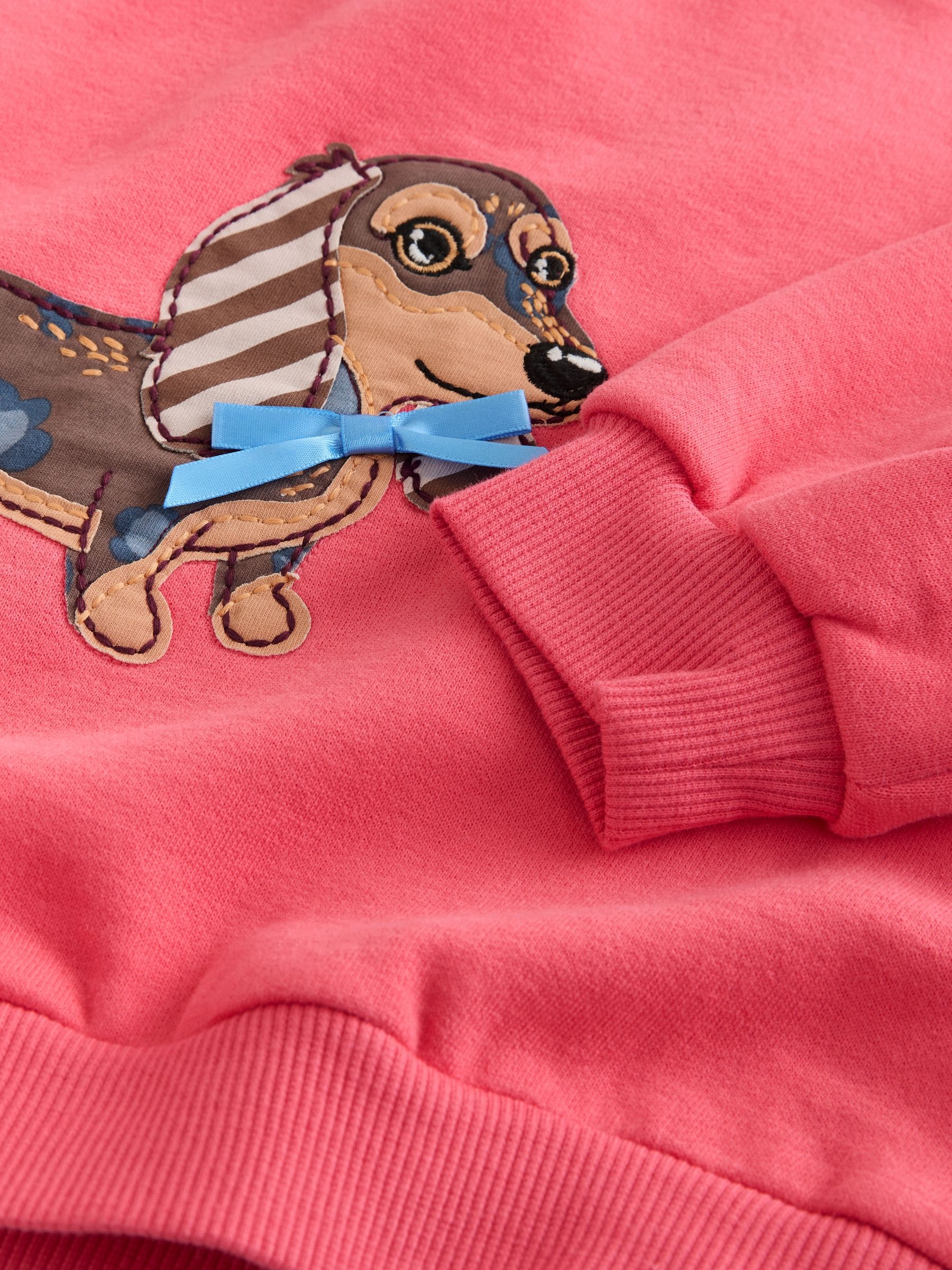 Rood met hond - Sweatshirt met ronde hals (3 mnd-7 jr)