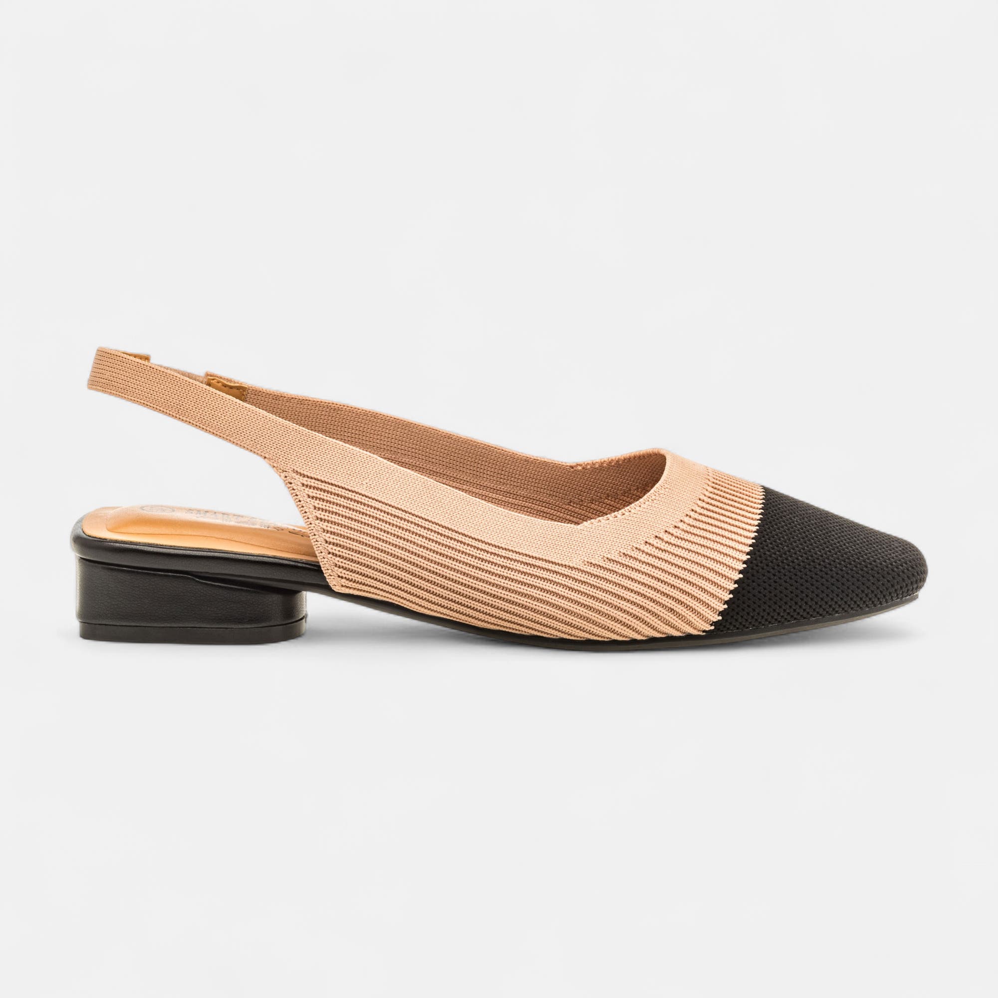 Escarpins avec bride arrière Femme beige