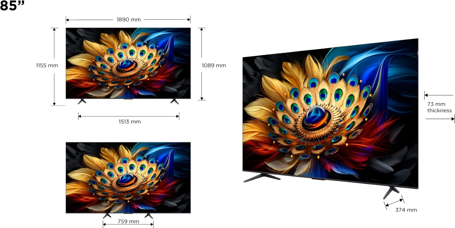 TCL 85QLED780 (TCL 85C655) TV QLED