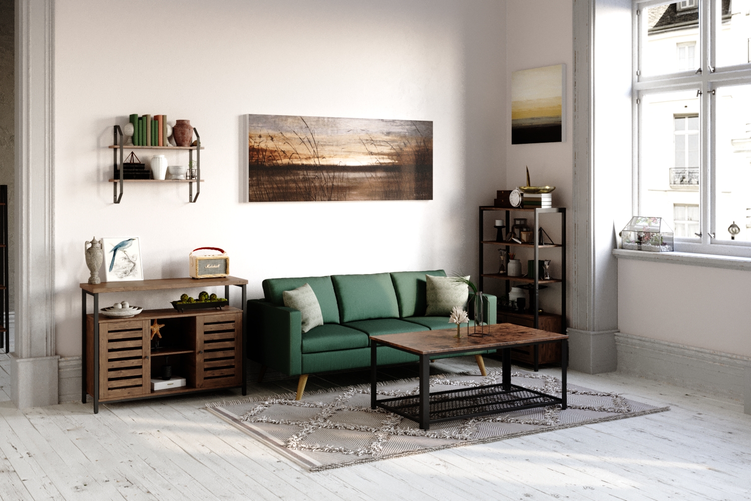 Sideboard Vintage BONITA 100 x 80 cm