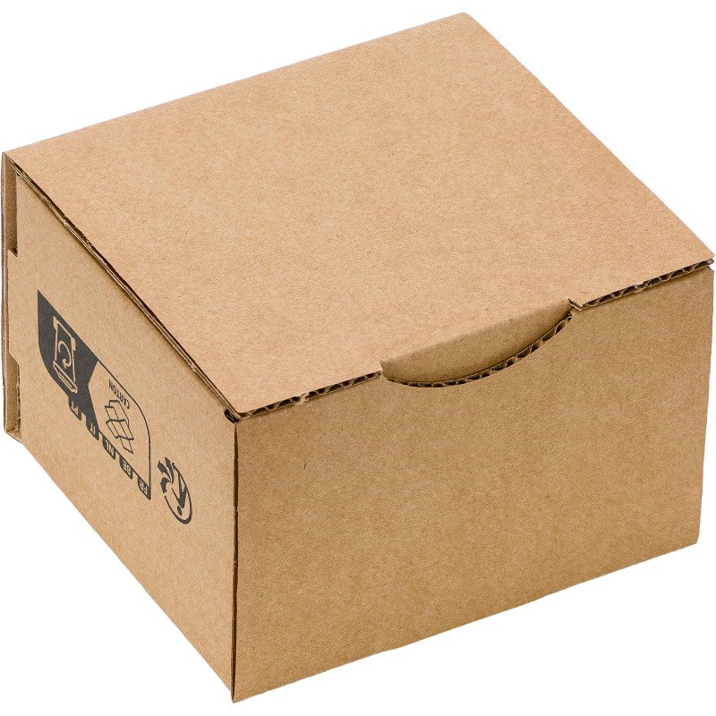 Boîte postale kraft brun simple cannelure H 8 x L 10 x P 12 cm