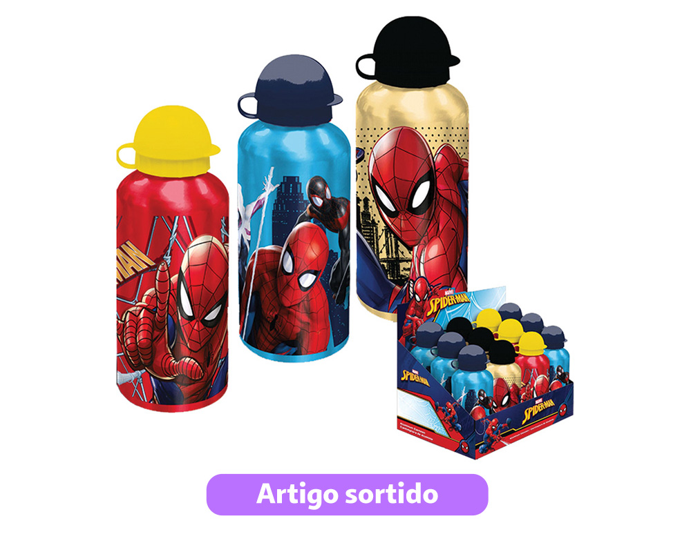 CANTIL SPIDERMAN ALUMÍNIO 500ML MODELOS SORTIDOS