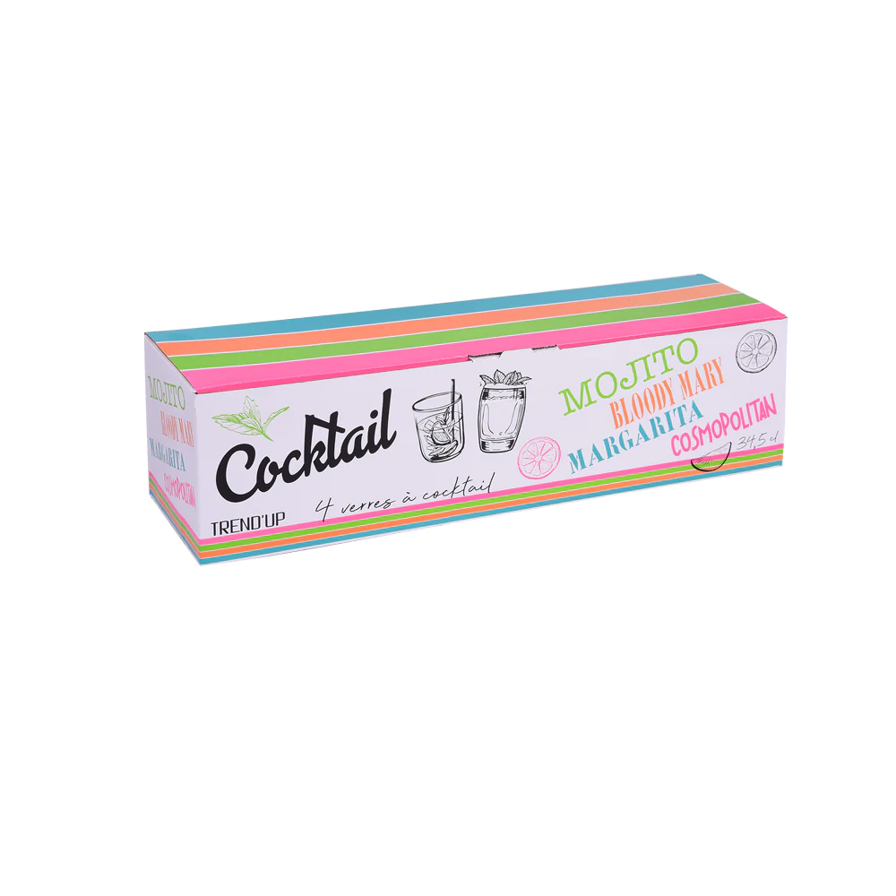 Boîte de 4 verres à cocktail 34,5 cl Trend'up