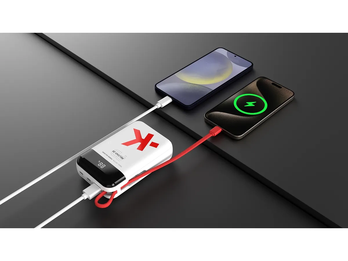 (22.5W) 20000mAh Reload 20 Travel USB C Powerbank Ladegerät inkl. Ladekabel (SKPBR20TRA02CN) - Weiss