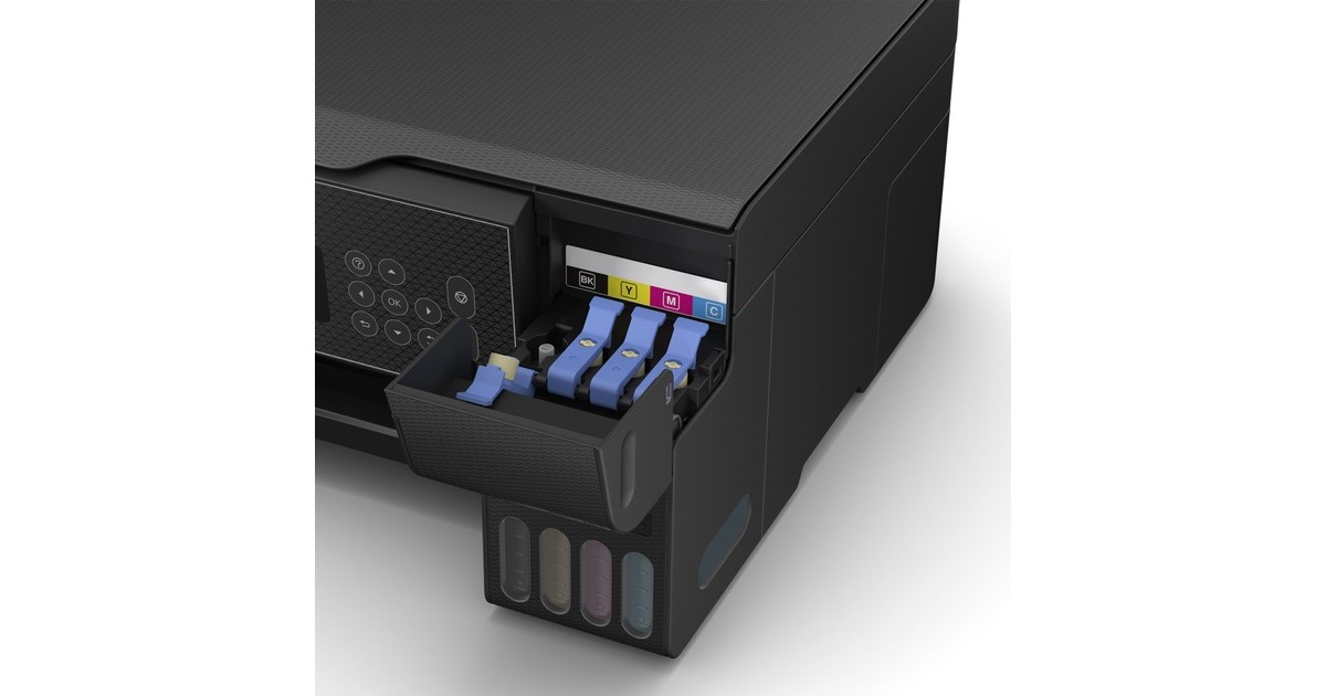 EpsonEcoTank ET-2871 A4 multifunctionele Wi-Fi-printer met inkttank all-in-one inkjetprinter  (Zwart, Scannen, Kopiëren, Wi-Fi, inclusief tot 3 jaar inkt)
