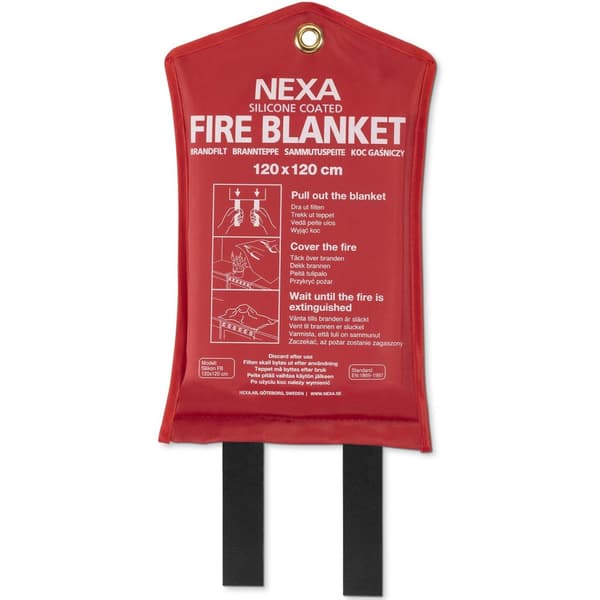 FB-120 RM Brannteppe Silikon Rød 120x120 cm
