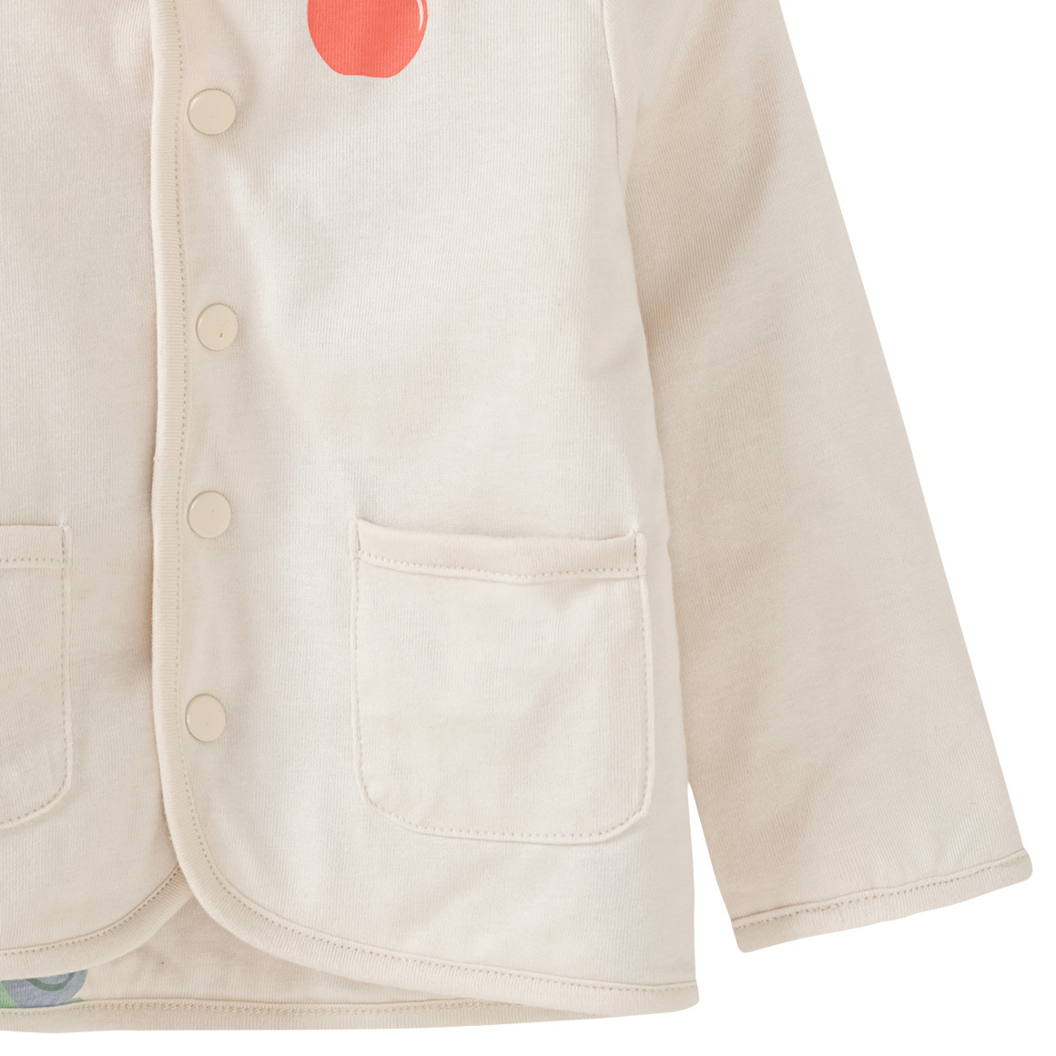 Topomini Baby Wendejacke aus Bio-Baumwolle creme