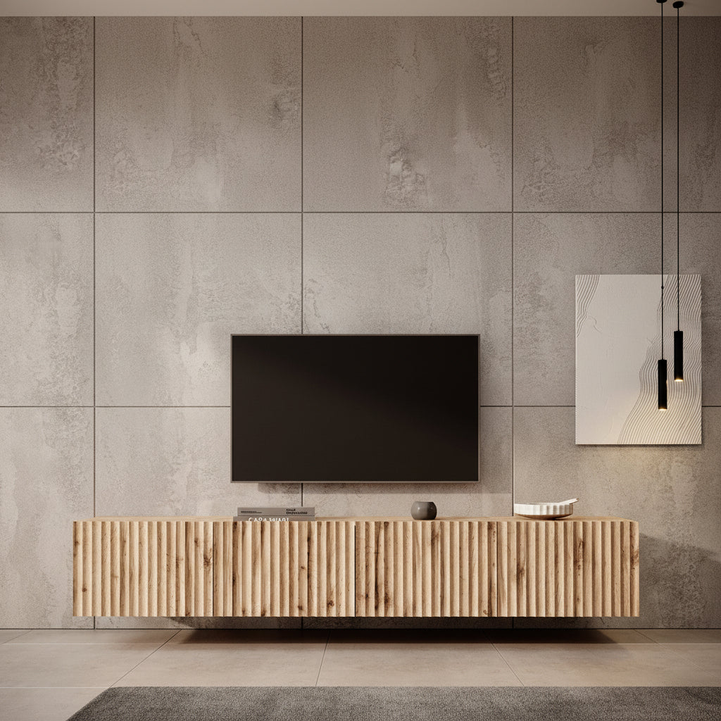 Pepinos - TV-Meubel - Eiken - 200x42x33 cm