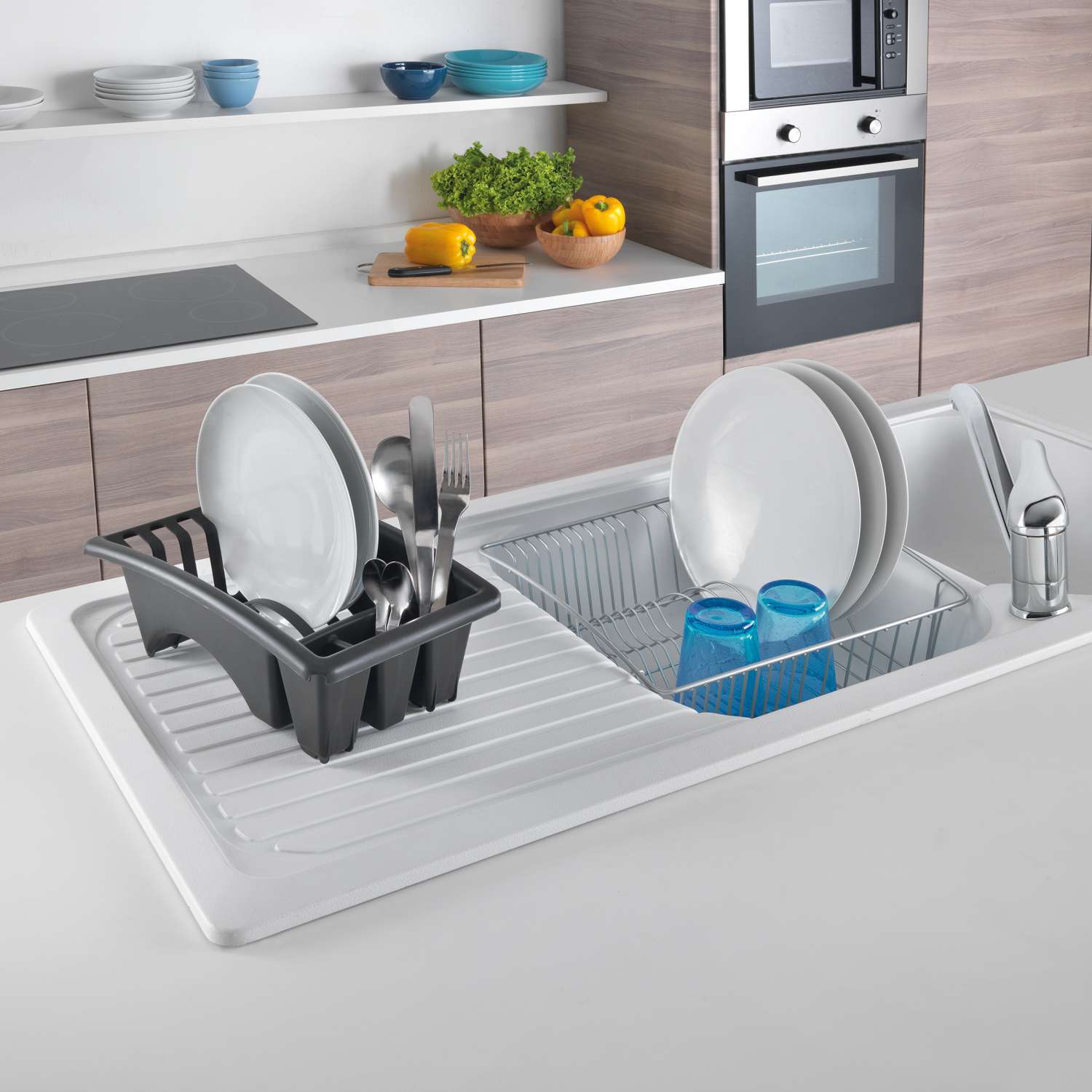 Metaltex AquaTex Spülkorb incl. Schale und Bestecksammler