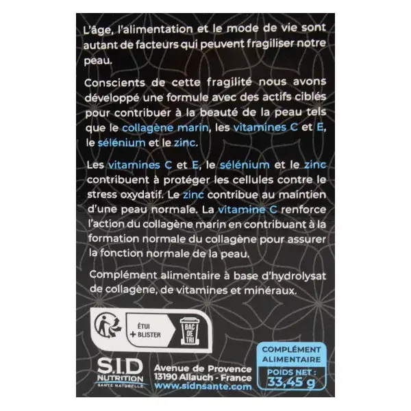 SID Nutrition Beauty Colágeno Marinho 60 comprimidos