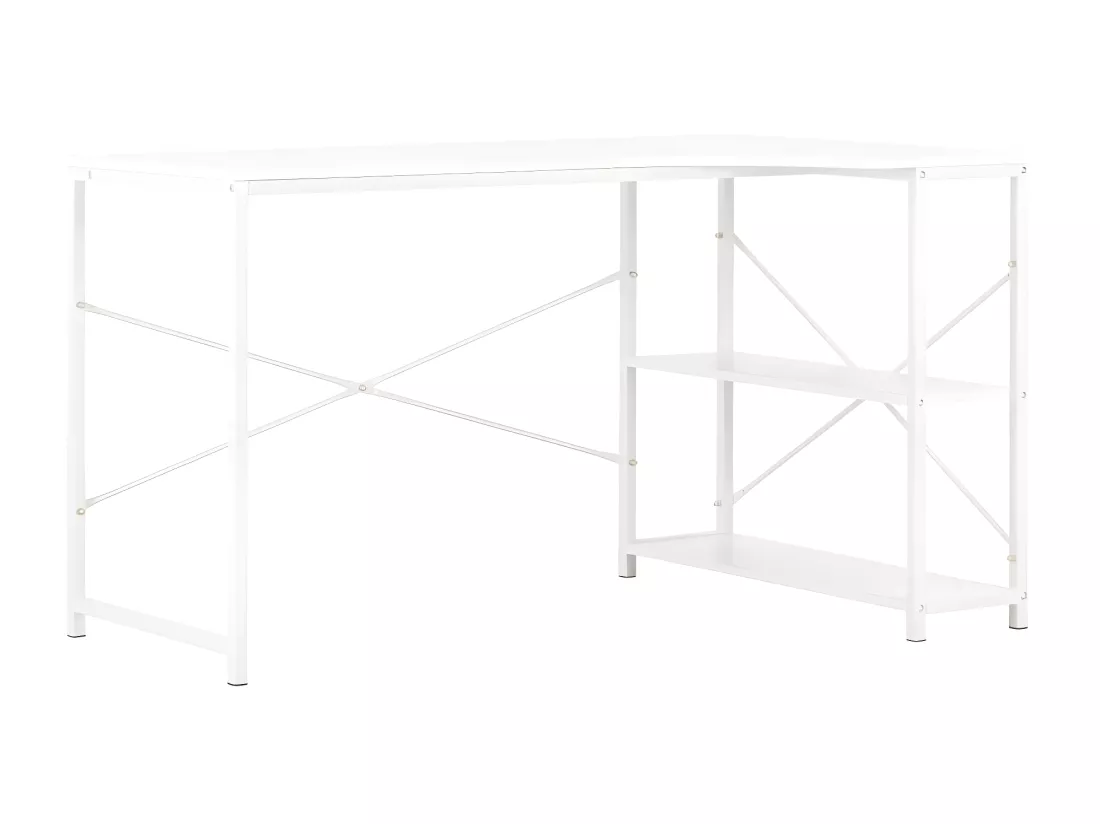 Bureau d'ordinateur Blanc 120 x 72 x 70 cm