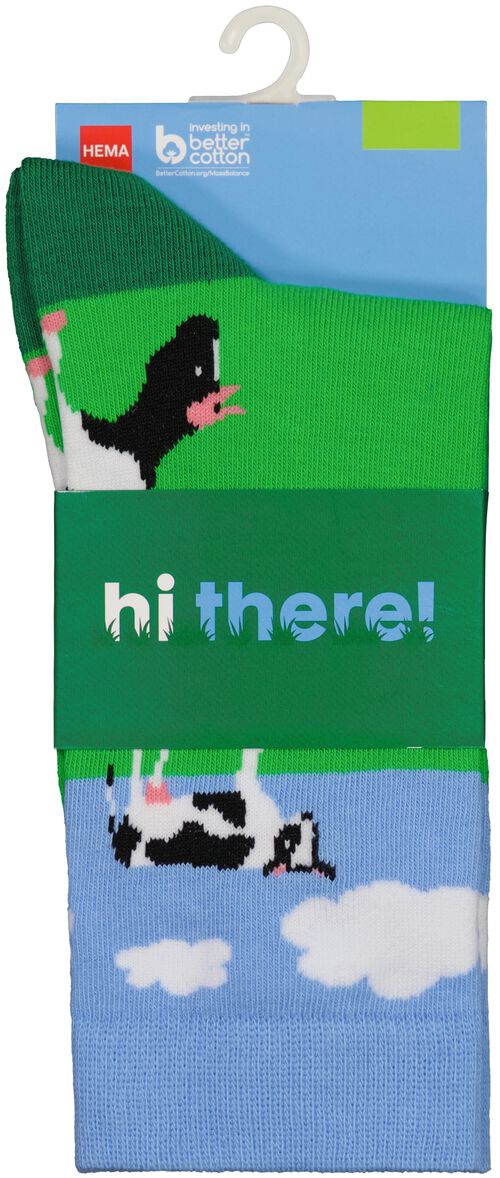 chaussettes avec coton hi there vert