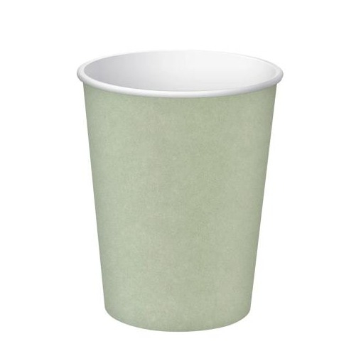 (15er Set) Pappbecher Einweg Papier Becher Party Geschirr Tisch Deko (89120I) - Olivgrün