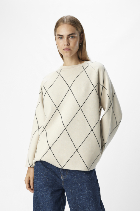 Object beige dames trui