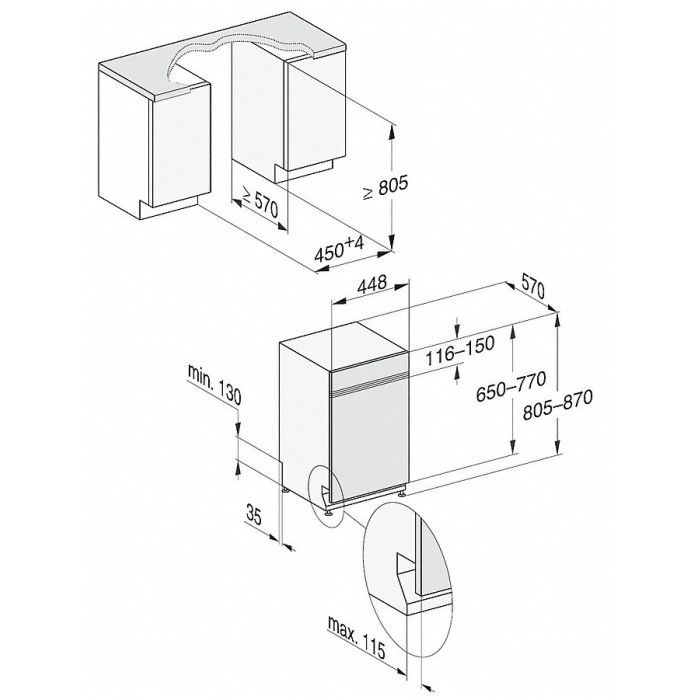 Miele Einbau-Geschirrspüler G 5840 SCi SL Brillantweiß