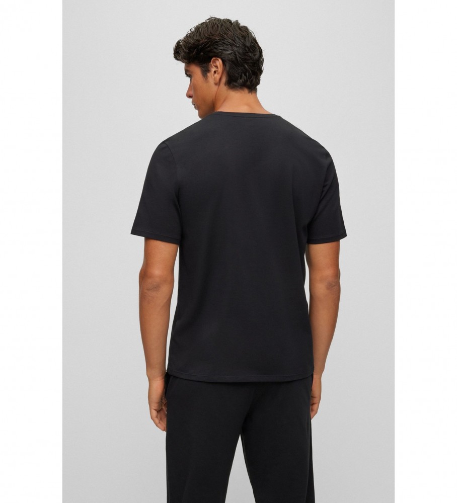 Camiseta de pijama preta BOSS