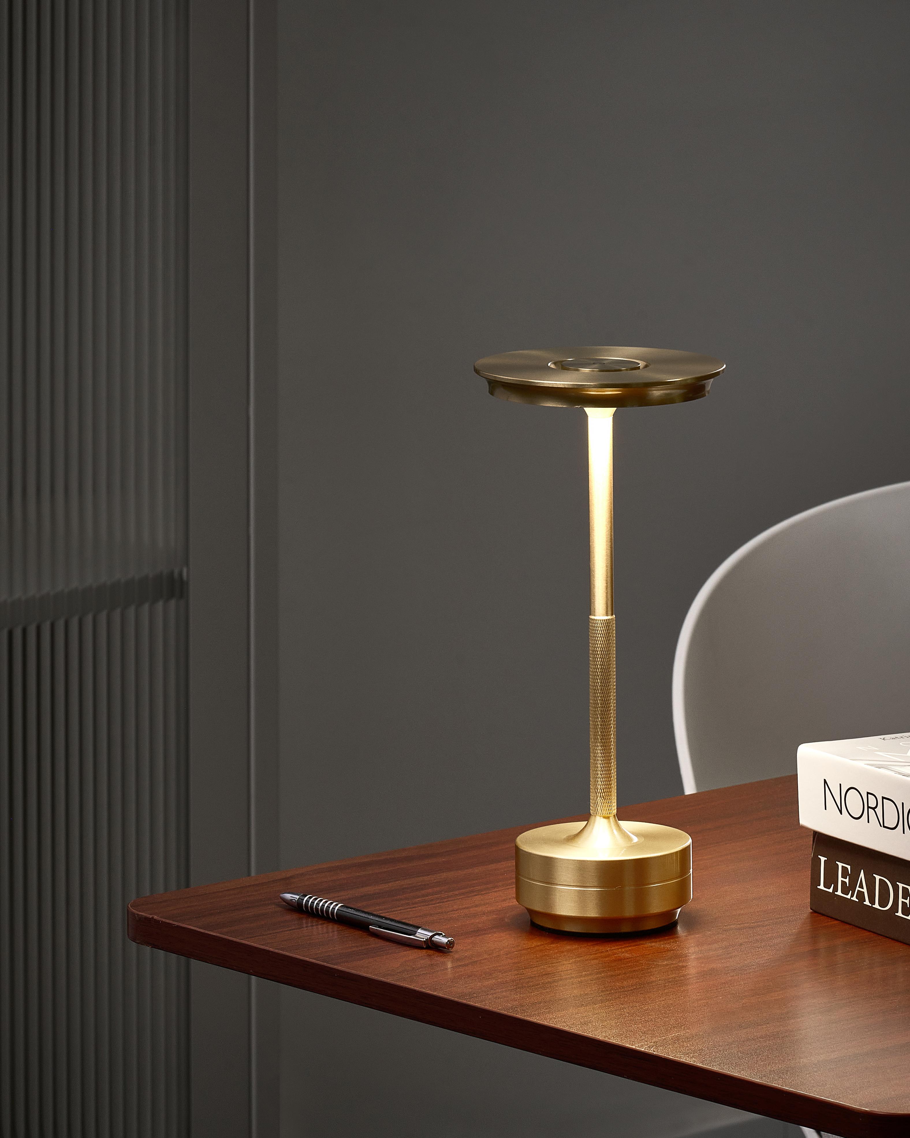 LED draadloze tafellamp MAGO met dimmer Metaal Goud
