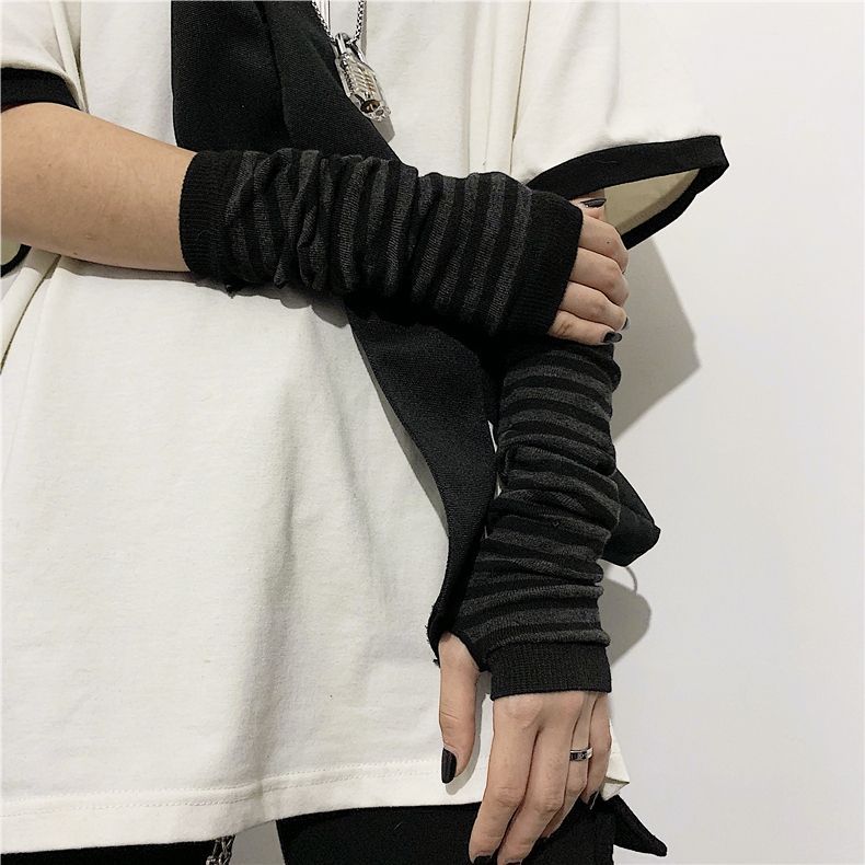 Porstina - Effen/Gestreepte Arm Mouwen