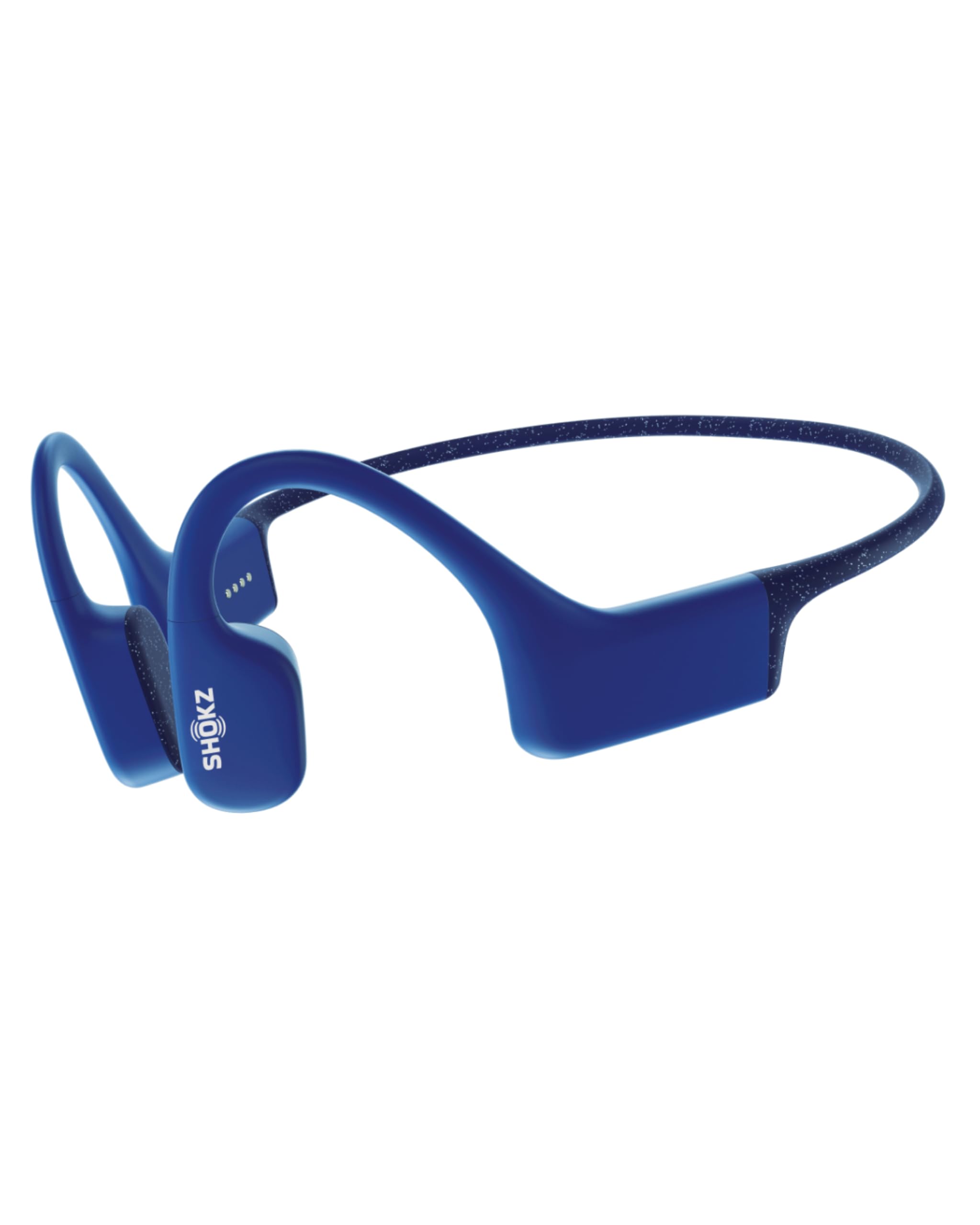 SHOKZ OpenSwim Casque à conduction osseuse, lecteur MP3 de natation étanche IP68, écouteurs de sport oreilles libres avec 4 GB de mémoire, 8H d’autonomie, bouchons d’oreilles(sans Bluetooth), Bleu