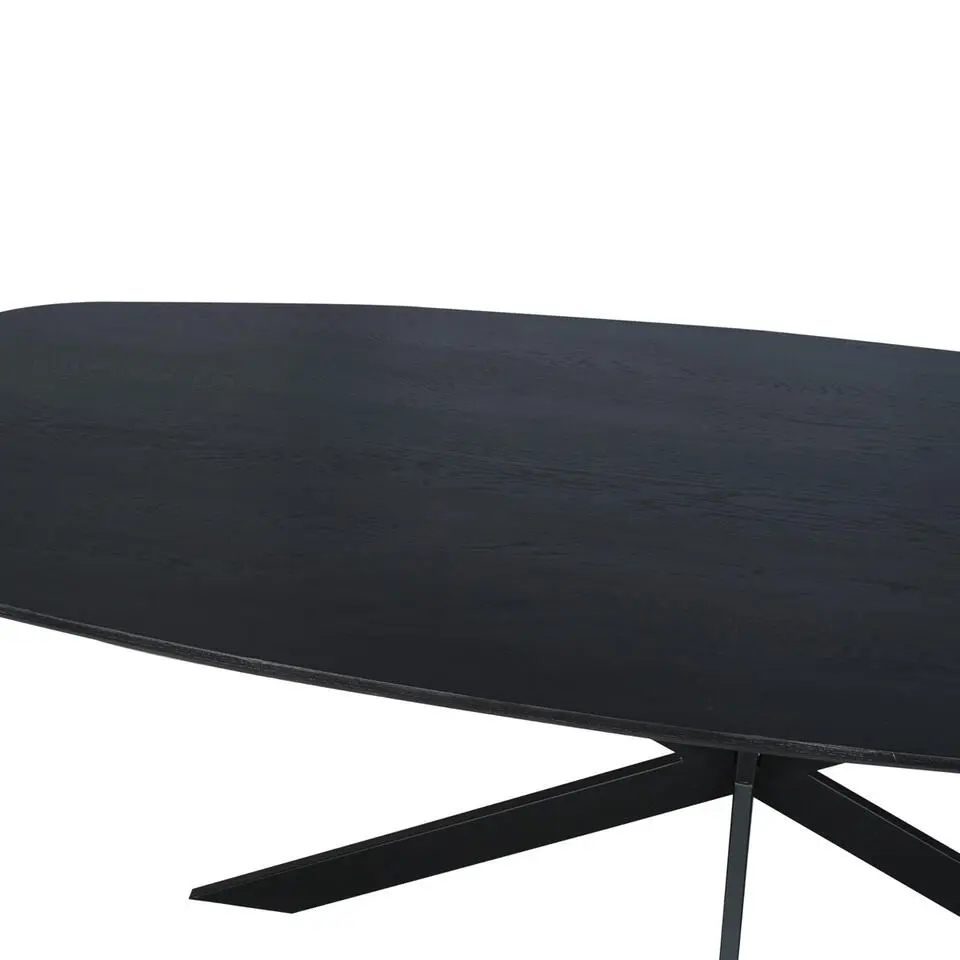 Eettafel Zwart Hout - 200x100x76cm - Ferris